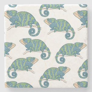 Dessous-de-verre En Pierre Motif de caméléon