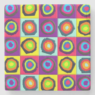 Dessous-de-verre En Pierre motif de cercles 