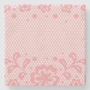 Dessous-de-verre En Pierre Motif de dentelle, cru 3 de fleur