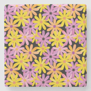Dessous-de-verre En Pierre Motif de fleurs de Gerbera, arrière - plan