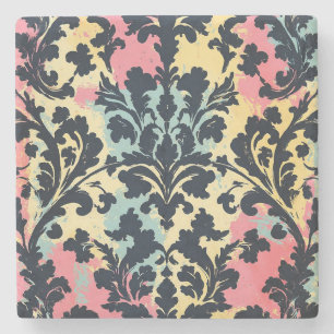 Dessous-de-verre En Pierre Motif de flourish damassé vintage