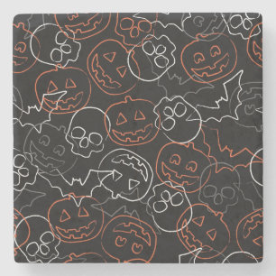 Dessous-de-verre En Pierre Motif de Halloween