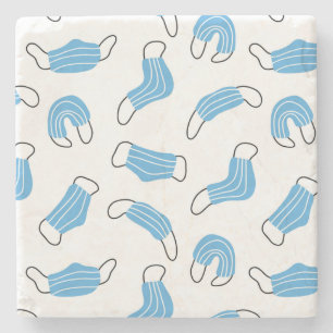 Dessous-de-verre En Pierre motif de masque Médicale