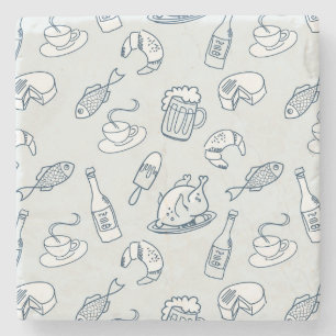 Dessous-de-verre En Pierre Motif de nourriture