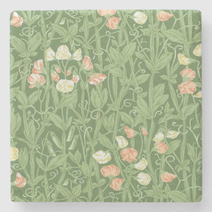 Dessous-de-verre En Pierre Motif de pois de senteur William Morris, botanique