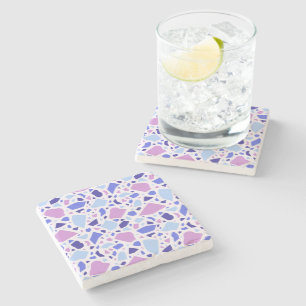 Dessous-de-verre En Pierre Motif de Terrazzo coloré