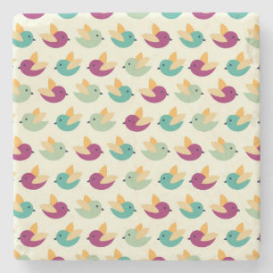 Dessous-de-verre En Pierre Motif d'oiseaux