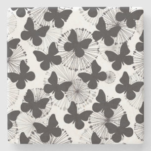 Dessous-de-verre En Pierre motif d'un papillon