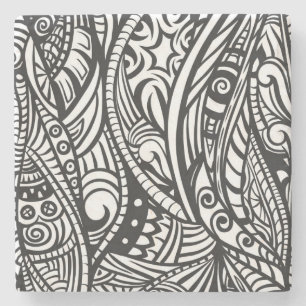 Dessous-de-verre En Pierre Motif ethnique 3