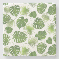 Motif Feuille élégant Green Tropical