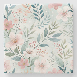 Dessous-de-verre En Pierre Motif Fleur