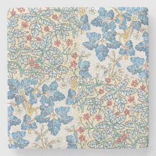 Dessous-de-verre En Pierre Motif floral de géranium sauvage Art nouveau vinta