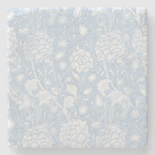 Dessous-de-verre En Pierre Motif Floral William Morris en bleu
