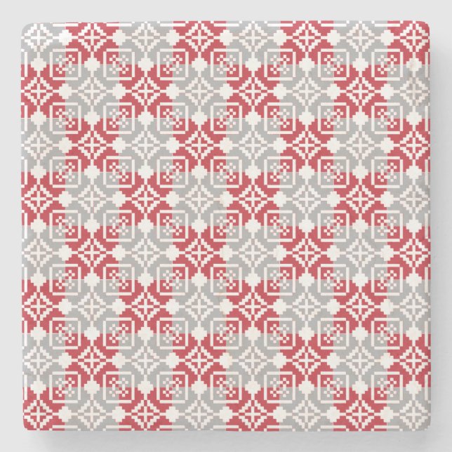 Dessous-de-verre En Pierre Motif géométrique du soleil du matin de Lettonie I (Devant)