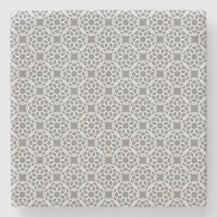 Dessous-de-verre En Pierre Motif géométrique gris blanc sans couture