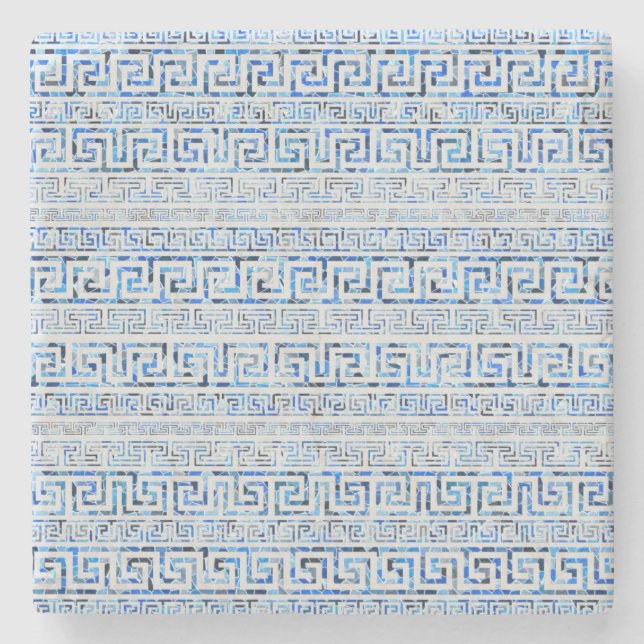 Dessous-de-verre En Pierre Motif grec de méandre - ornement principal grec (Devant)