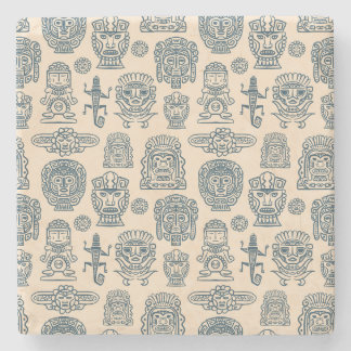 Dessous-de-verre En Pierre Motif inspiré par Aztec