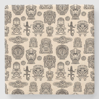 Dessous-de-verre En Pierre Motif inspiré par Aztec