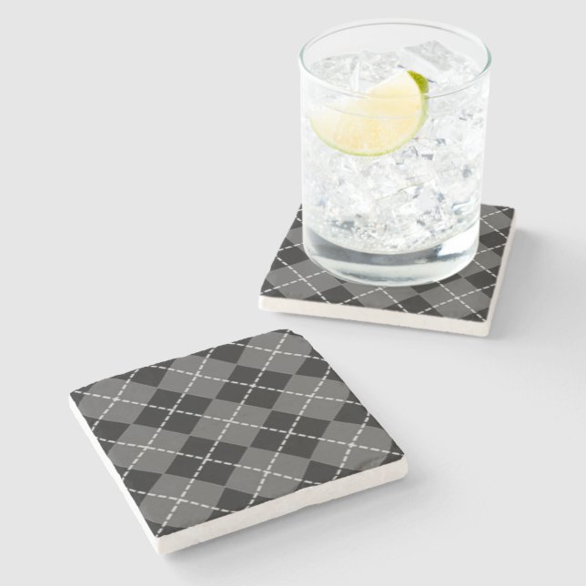 Dessous-de-verre En Pierre MOTIF Jacquard (Côté)