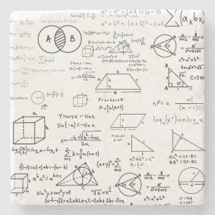Dessous-de-verre En Pierre motif mathématique dessin de l'école de sciences g