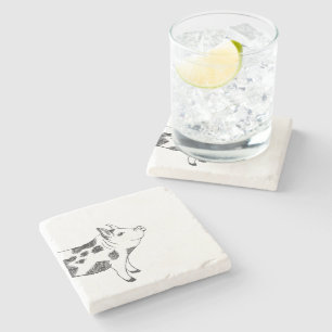 Dessous-de-verre En Pierre Motif minimaliste de Cottagecore vintage représent