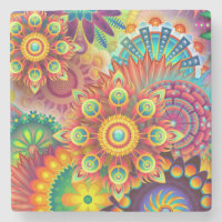 Motif multicolore Art Déco