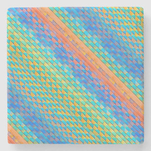Dessous-de-verre En Pierre Motif numérique tissé Abstrait coloré