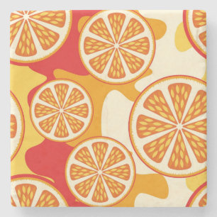 Dessous-de-verre En Pierre Motif orange