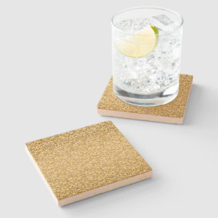 Dessous-de-verre En Pierre Motif Parties scintillant or