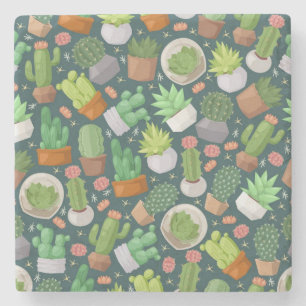 Dessous-de-verre En Pierre motif plante