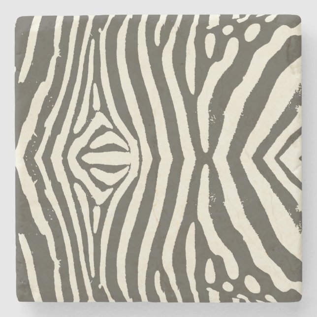 Dessous-de-verre En Pierre Motif Poster de animal Zebra Stripe (Devant)