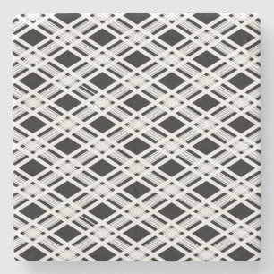 Dessous-de-verre En Pierre Motif rayé de plaid