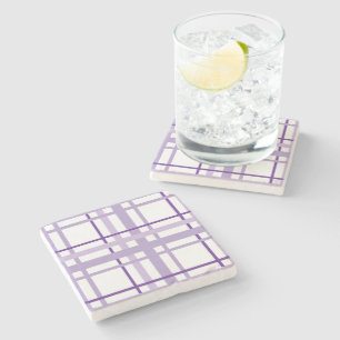Dessous-de-verre En Pierre Motif rayures violettes