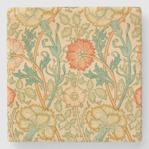 Dessous-de-verre En Pierre Motif rose et Rose (par William Morris)