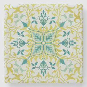 Dessous-de-verre En Pierre Motif sans couture de plafond William Morris vert 