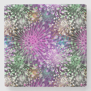 Dessous-de-verre En Pierre Motif tacheté vif