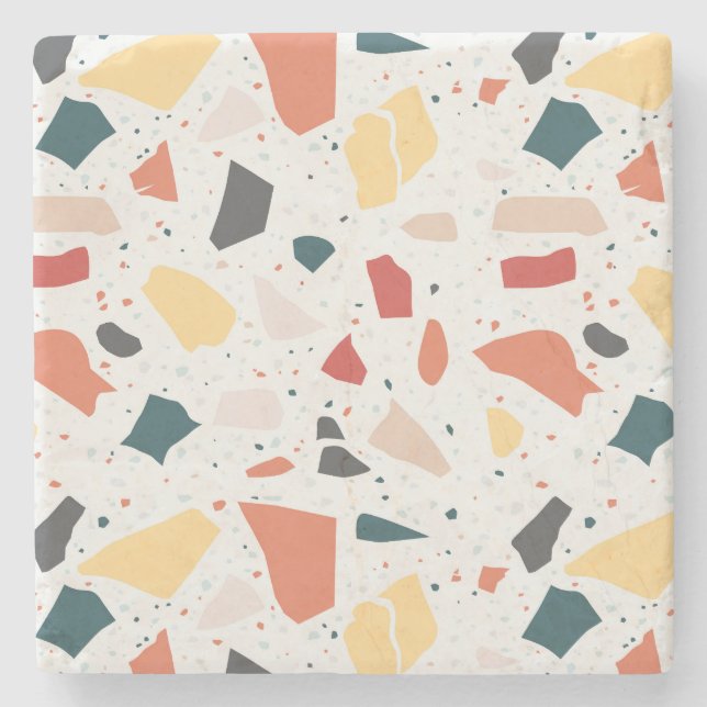 Dessous-de-verre En Pierre Motif Terrazzo (Devant)