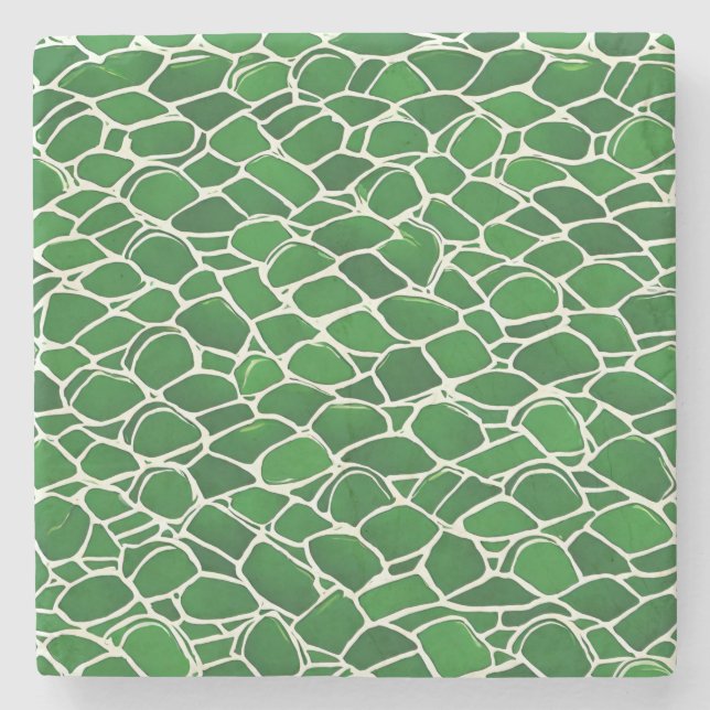 Dessous-de-verre En Pierre Motif Tortue Shell (Devant)