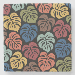 Dessous-de-verre En Pierre Motif tropical Monstera