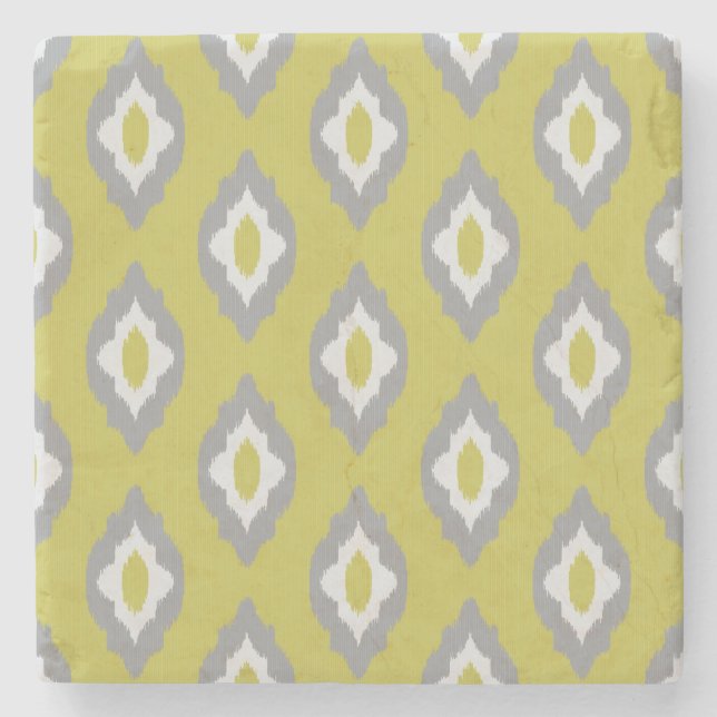 Dessous-de-verre En Pierre Motif vintage d'Ikat (Devant)