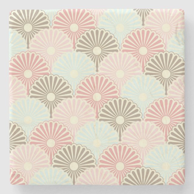 Dessous-de-verre En Pierre Motif vintage japonais (Devant)