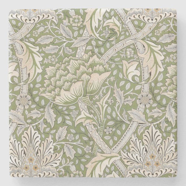 Dessous-de-verre En Pierre Motif Windrush (par William Morris) (Devant)