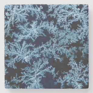 Dessous-de-verre En Pierre Motifs de givre en gros plan, Californie
