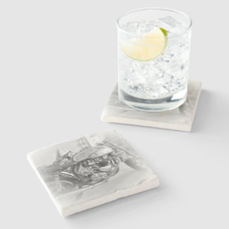 Dessous-de-verre En Pierre Moto Coaster Bière 13