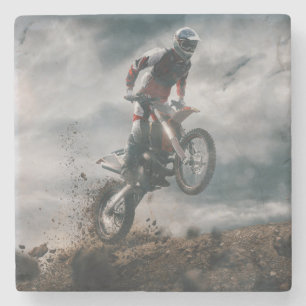 Dessous-de-verre En Pierre Motocross