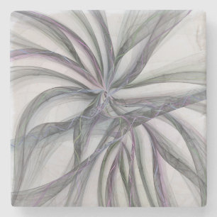 Dessous-de-verre En Pierre Mouvements de filigrane Abstrait Moderne Fractale