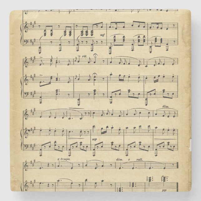 Dessous-de-verre En Pierre Musique Antique Sheet (Devant)