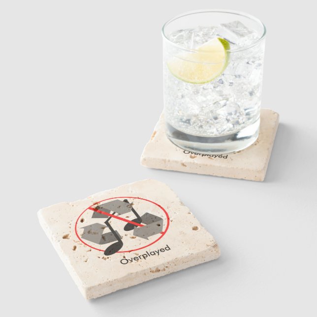 Dessous-de-verre En Pierre Musique Recyclée surpassée (Côté)