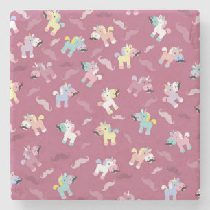 Dessous-de-verre En Pierre Mustachio Unicornio