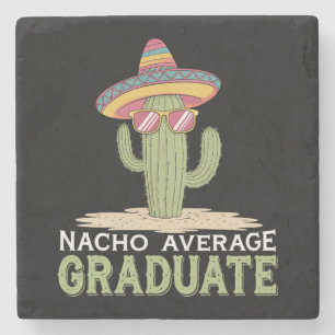 Dessous-de-verre En Pierre Nacho Moyenne Graduate Cactus Graduation Mexicaine